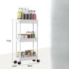 Scaffale da Pavimento Multi-strato Piccolo Carrello Portaoggetti Cestino per Verdura Scaffale da Bagno per Fessure Cucina di Casa