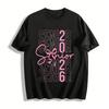 2026 Senior Pink Bow Graduation Season Commemorative Top Pure Cotton T-shirt