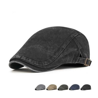 Retro Newsboy Hat Cotton Painter Hat Casual Denim Beret Hat  Girl
