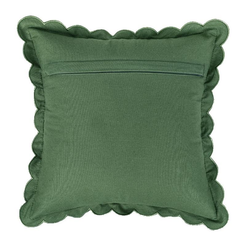 1pcs Cotton Embroidered Pillowcase with Wave Ruffle Trim Solid Bohemian Cushion Cover for Sofa Only Pillowcase