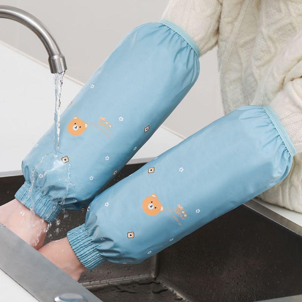 1Pair 33x17cm Cleaning Oversleeves Cute Arm Sleeve Oilproof Oversleeves Cuff Protection