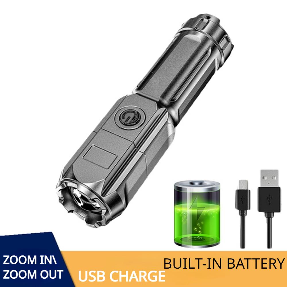 Powerful LED Flashlight 100000 Lumen Tactical Flashlights Rechargeable USB 18650 Waterproof Zoom Fishing Hunting LED Flashlight