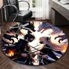 1pc Anime Dragon Design Round Carpet Office Chair Mat, Non Slip Rug for Home Decor, Living Room, Bedroom, Game Room, Anime Fans Gift