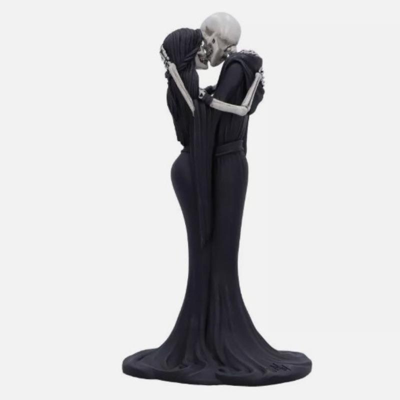 Halloween Skelett Paar Figur: Ewiger Kuss Rächende Göttin Statue Skelett Geschenk