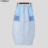 INCERUN Men High Waist Zip-up See Through Perspective Party Long Pants Trousers