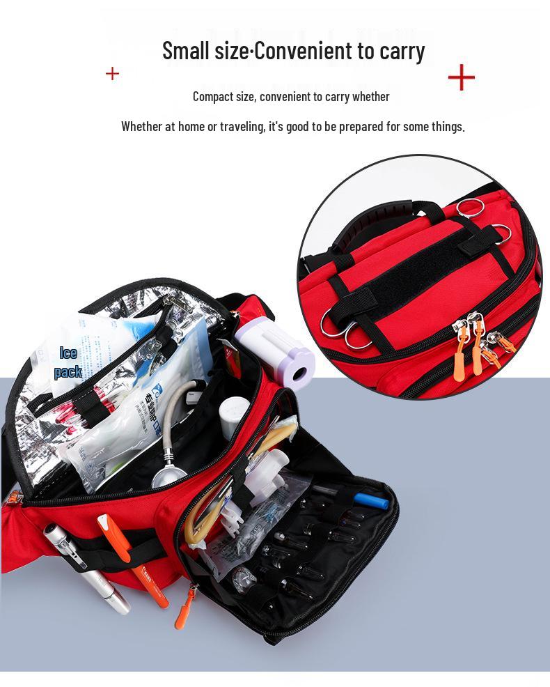 CDC Medical Emergency Waist Bag - Portable First Aid and Medicine Storage Crossbody Bag