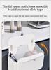 Hanging Kitchen & Bathroom Trash Can with Slide Cover - Wall-Mounted, Sealed Waste & Storage Bin