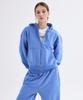 Povere Pure Embroidery Hooded Zip-Up Set_Blue