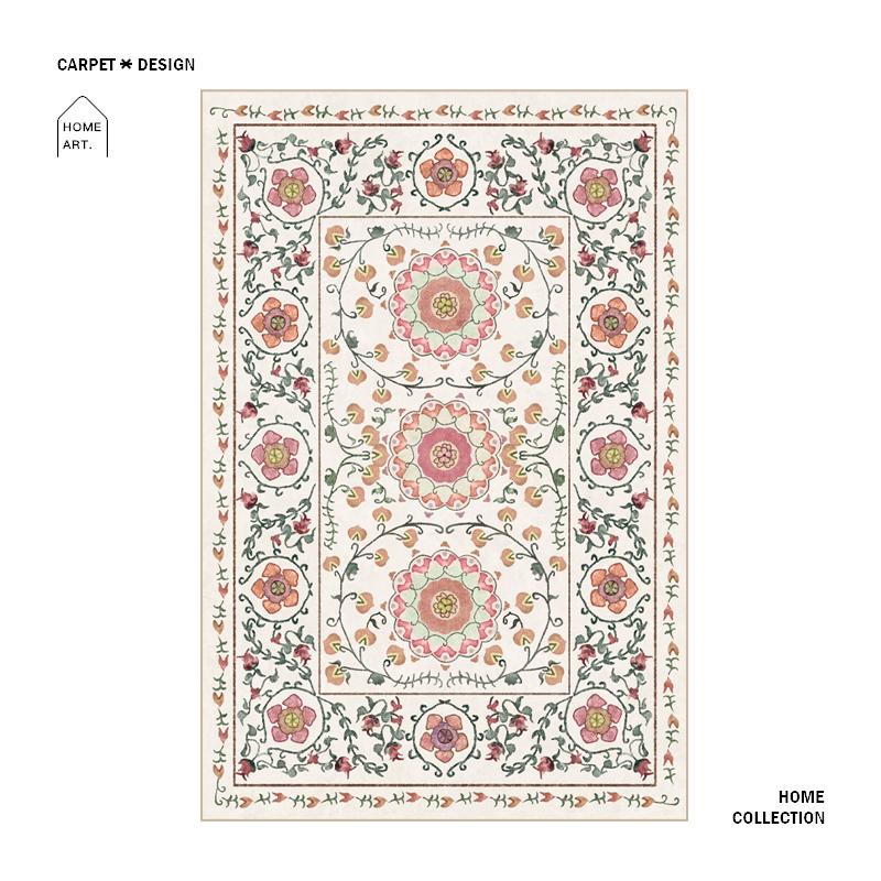 European Vintage Carpet Non-slip Ethnic Rugs for Living Room Bedroom Large Area Lounge Rug Home Decoration