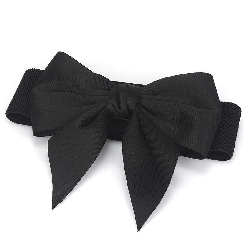 Double Beautiful Layer Bowknot Waist Belt In Soft Cotton With Elastic Fit For Women
