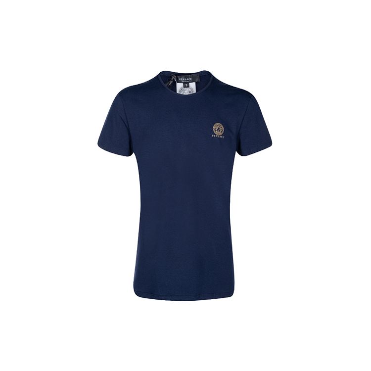 Versace Medusa Hoofd Ronde Hals Korte Mouw T-shirt Heren T-shirts Blauw AUU01005-A232741-A1384 L