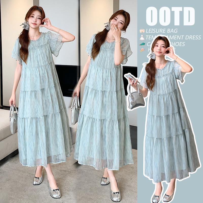 

Korean Style Summer Maternity Dress – Gentle Whitening, Cool, Comfortable, and Loose-Fitting Skirt. L