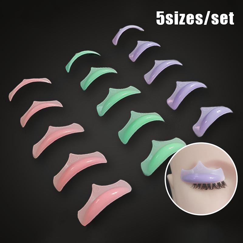 5 Pairs Silicone Eyelash Perming Pad Lashes Rods Shield Lifting 3D Eyelash Curler Grafting Tool Eyelash Applicator Accessories