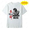 Classic Hong Kong Drunken Fist Martial Arts Action Printed Tshirt American Retro Street Round Neck Versatile Top