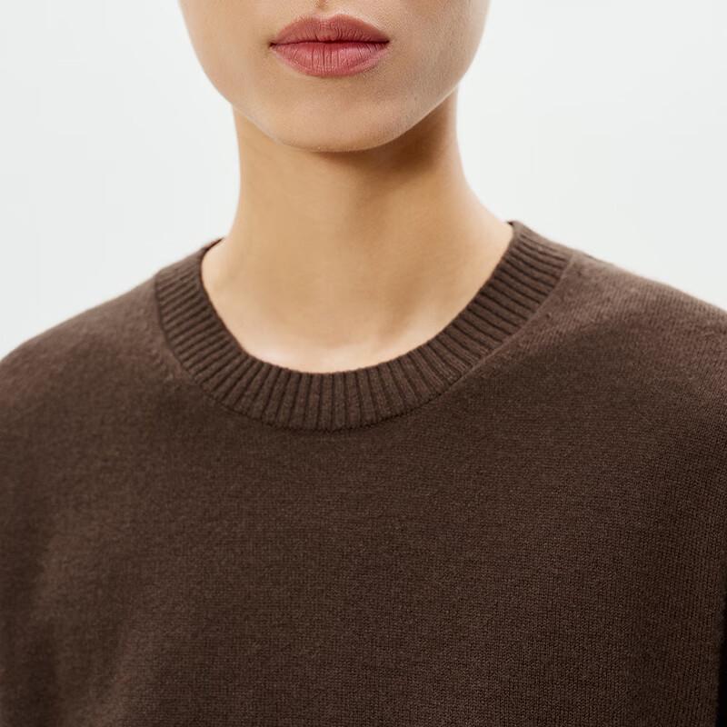 LESS 2025 Spring Cashmere Round Neck Short Sleeve Pullover