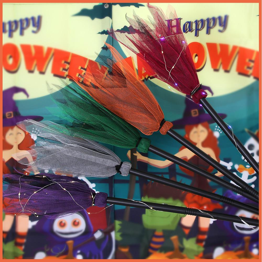 New Halloween Versatile Broom Decorative Prop For Spooky Party Celebrations Festivities And