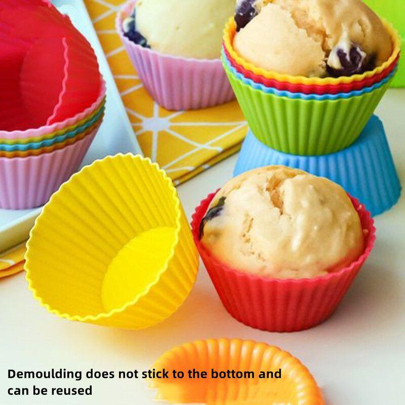 Moule à Muffins Réutilisable en Silicone de 2,8 pouces Pour une Cuisson et un Nettoyage Faciles