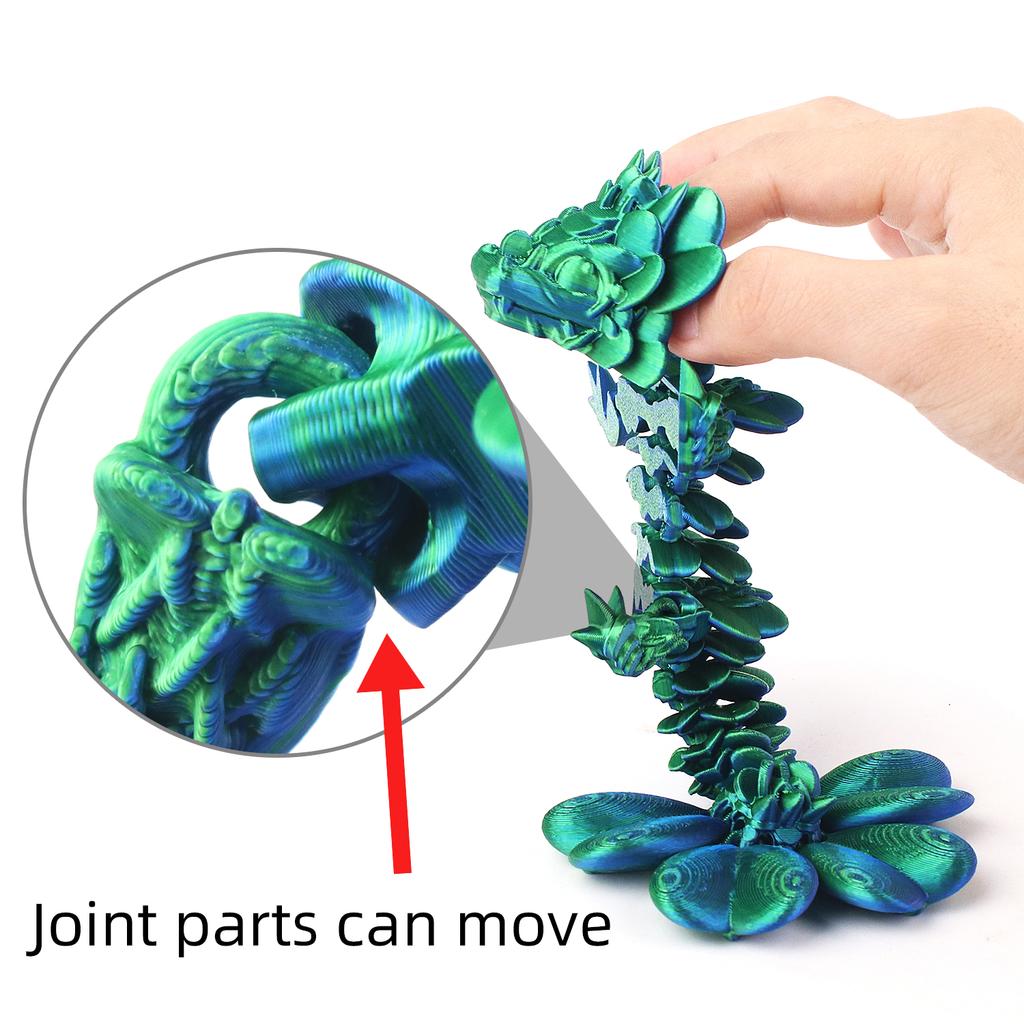 3D Printing Four Leaf Clover Dragon Joint Mobile Set Ornament Handheld Gift Creative Trendy Play Gift Relief Toy