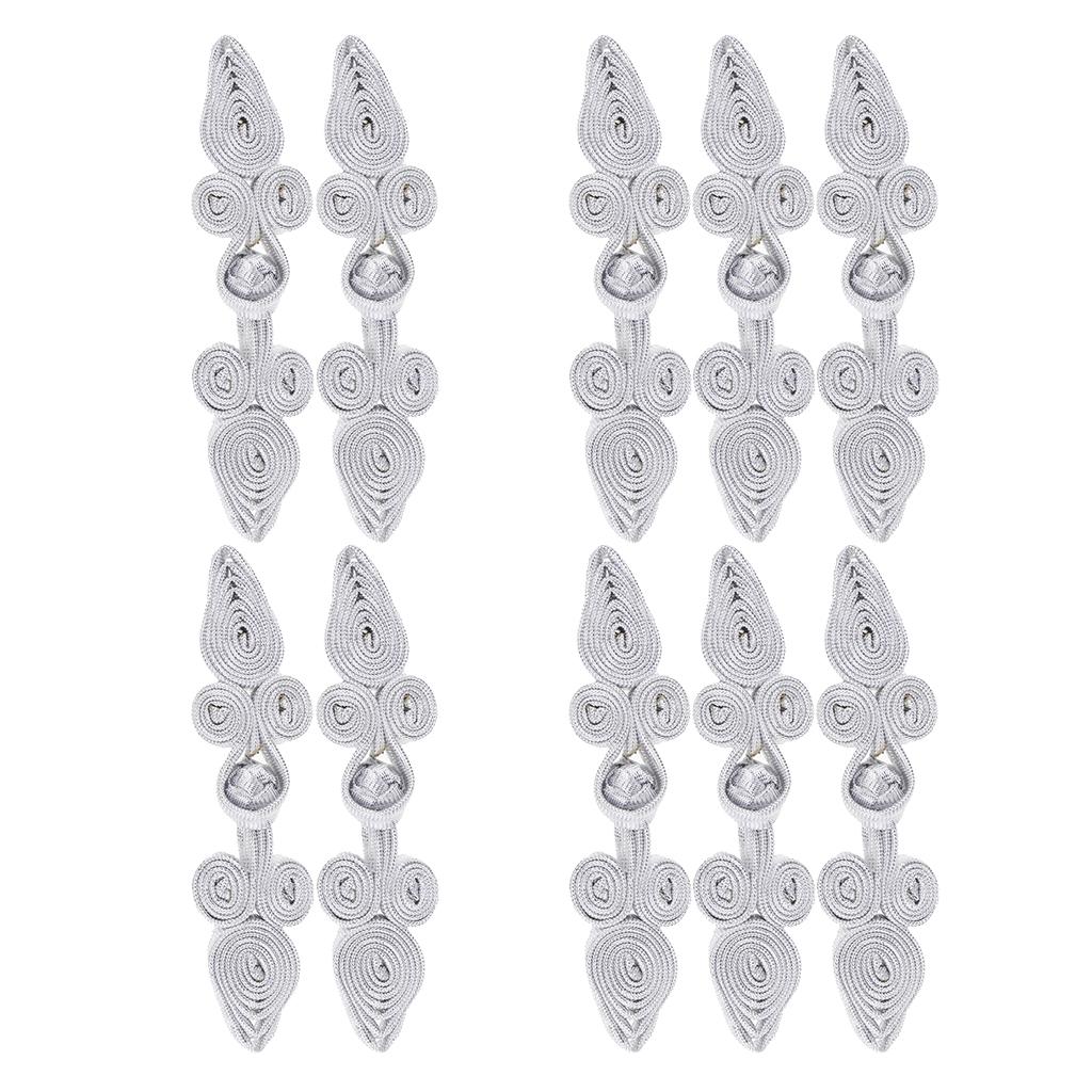 

10 Pairs Chinese Frog Closure Heart Buttons Fasteners DIY Sewing for Cheongsam Tang Suit Wedding Night Dress Costume