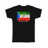 Gift T-Shirt : Equatorial Guinea Flag Africa Travel Expat Country Watercolor