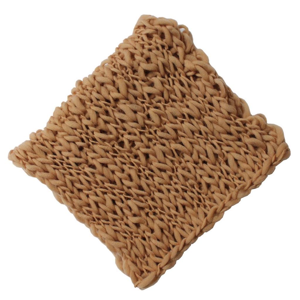 Colorful Chunky Knit Fur Strips Blanket - Newborn Photography Prop