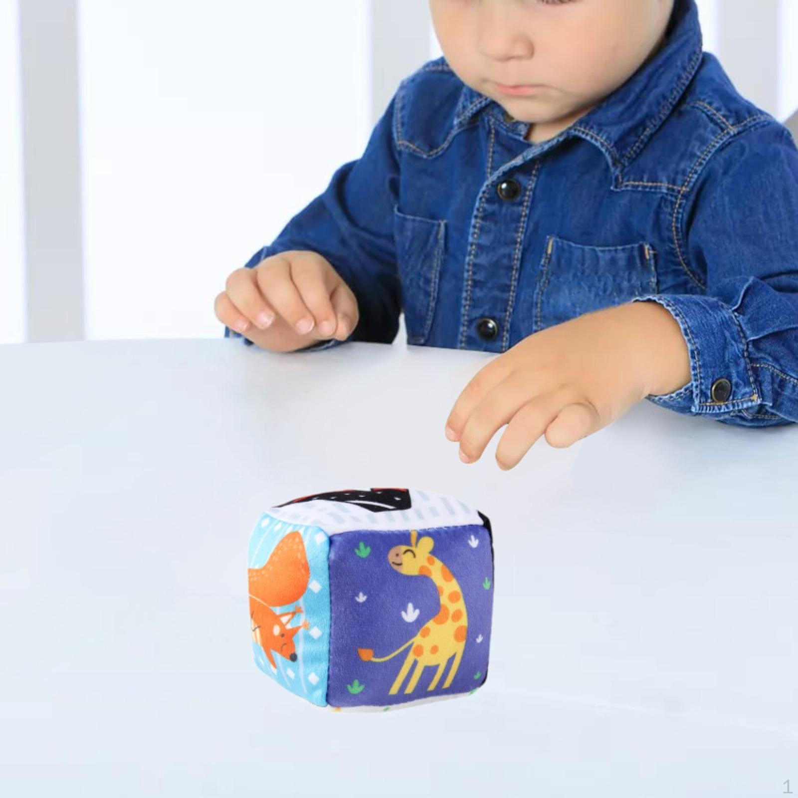 

Игрушка-погремушка в форме куба Развивает мелкую моторику Легко захватывать Мягкая Развивающая Для Новорожденных 3 6 9 Месяцев giraffe