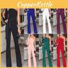Elegant Women Tied Waist Flared Jumpsuits Fashion One Shoulder Sexy Rompers For Effortless Style