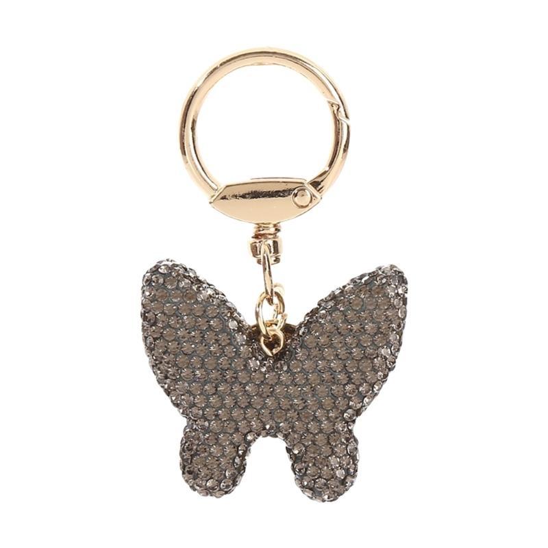 Fashionable Butterfly Charm Keychain for Enhancing Bag And Aesthetic серый