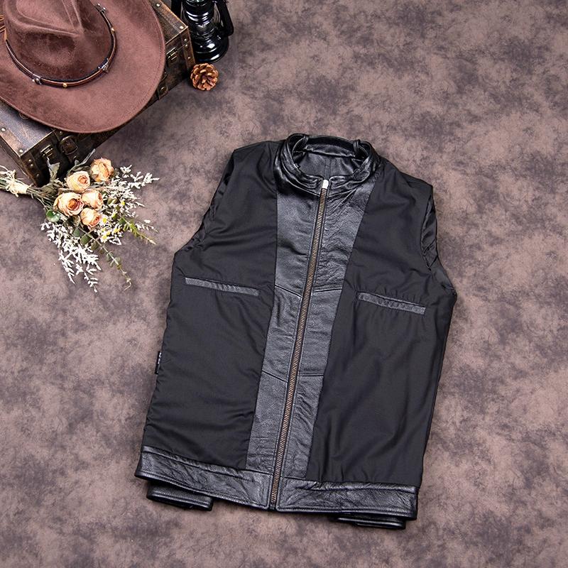 Chinese Size Men Leather Jacket Style Genuine Cowhide Soft Slim Fit Spring Autumn