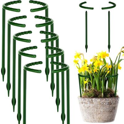 4pcs/set Plastic Plant Support Pile Stand for Flowers Semicircle Greenhouses Arrangement Fixing Rod Holder Orchard Garden Bonsai Tool