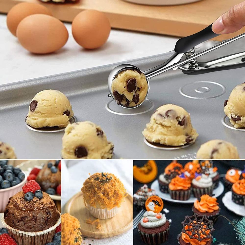 1/3PCS 304 Stainless Steel Ice Cream Scoop Ice Ball Maker Cookie Dough Scoop  Kitchen Tools