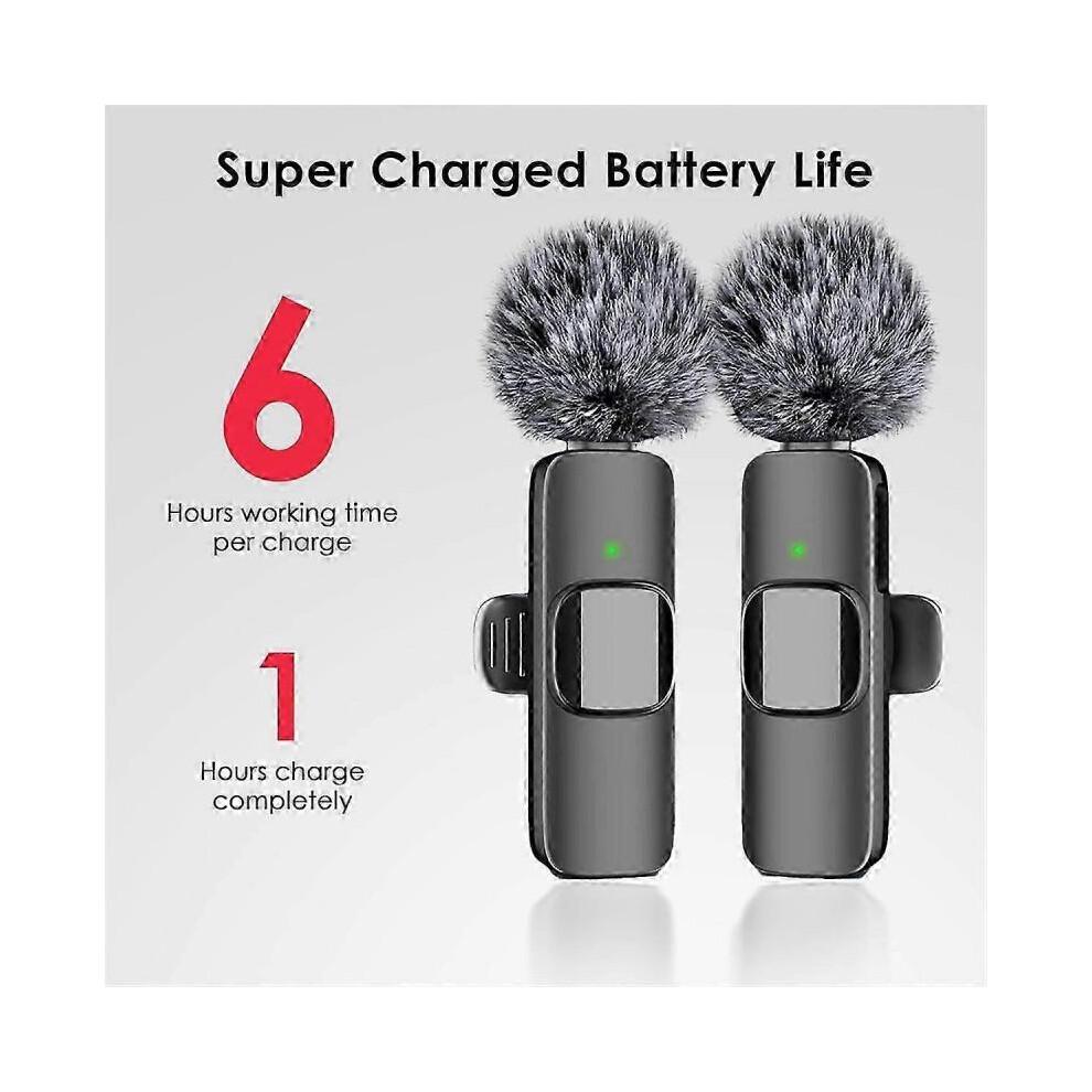 3 in 1 Wireless Lavalier Microphones compatible IPhone, Android, Camera, USB-C Microphone, Mini Micr