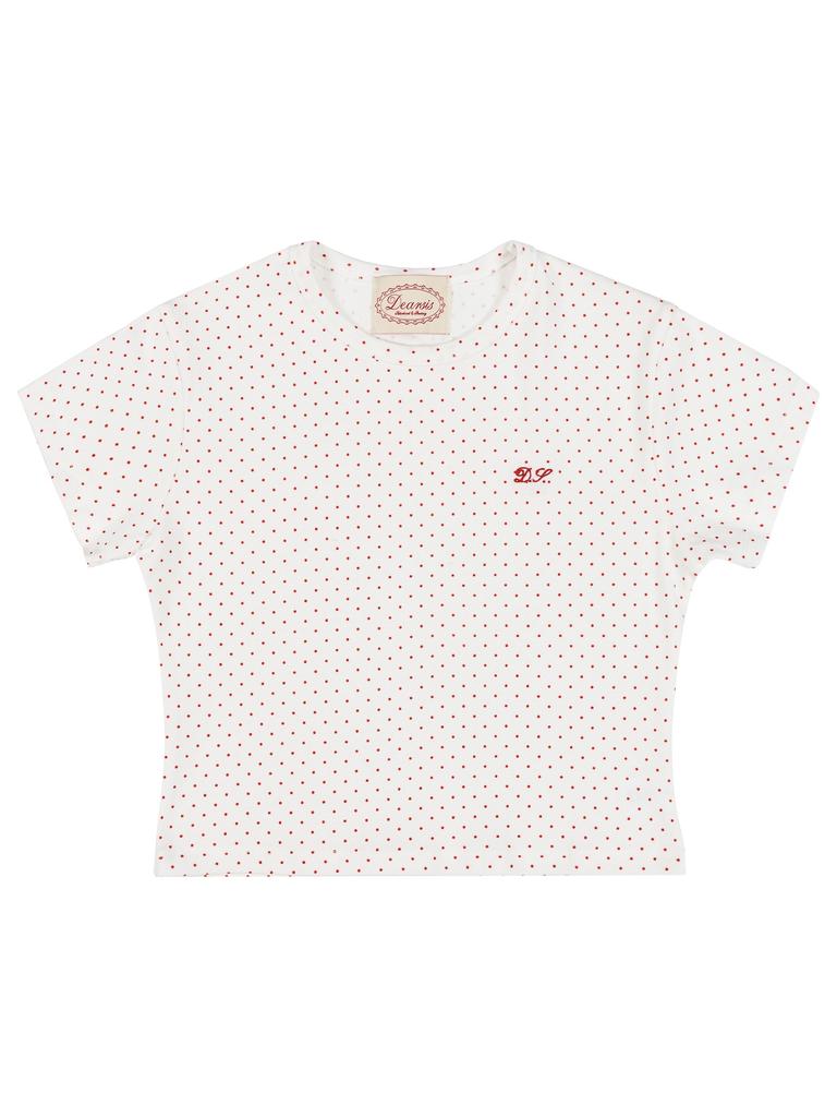 Dearsis Dot Cropped Tee (Red Dot)