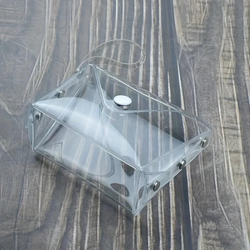 Minimalist Design, Compact Transparent PVC Coin Purse with Snap Closure - Versatile & Portable for Coins Small Purse