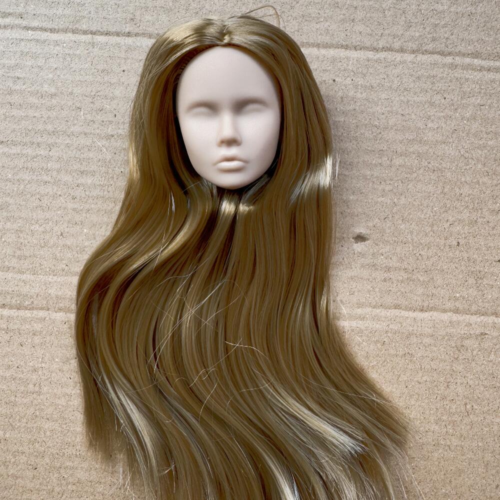 Poppy Blank Face Doll Heads DIY Practice Make-up Bald 1/6 Head Parts For Crafting And Doll Making Cream White Beige Skin Tone