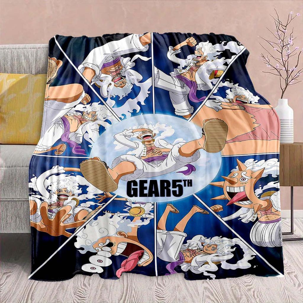One Piece Anime Flannel Blanket - Soft Warm Perfect for Sofa, Bedding Camping Travel Office Home Decor 