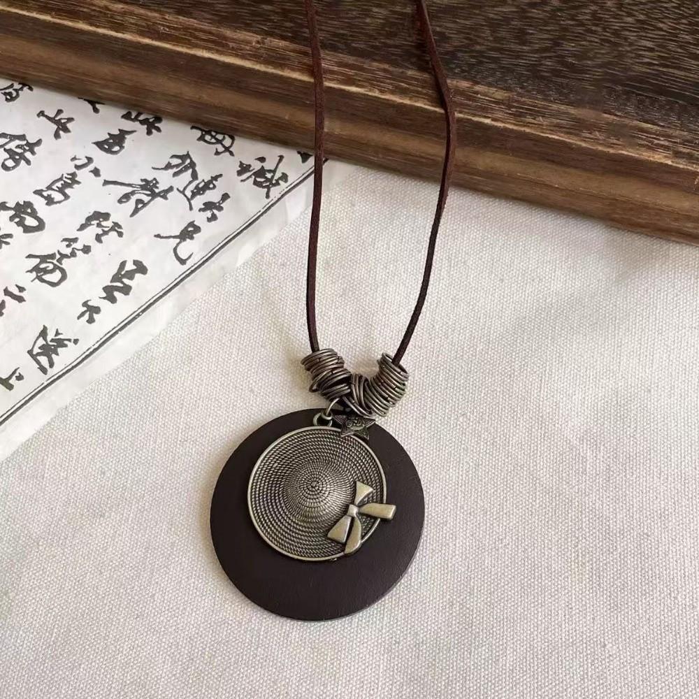 

Long Pendant Necklace Boho Clothing Pendant Vintage Sweater Chain Daily Wear A