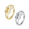 Elegant Infinity Love Rotating Zircon Ring with Anxiety-Relief Beads