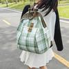 Plaid Travel Backpack Student Schoolbag Class Commuter Backpack