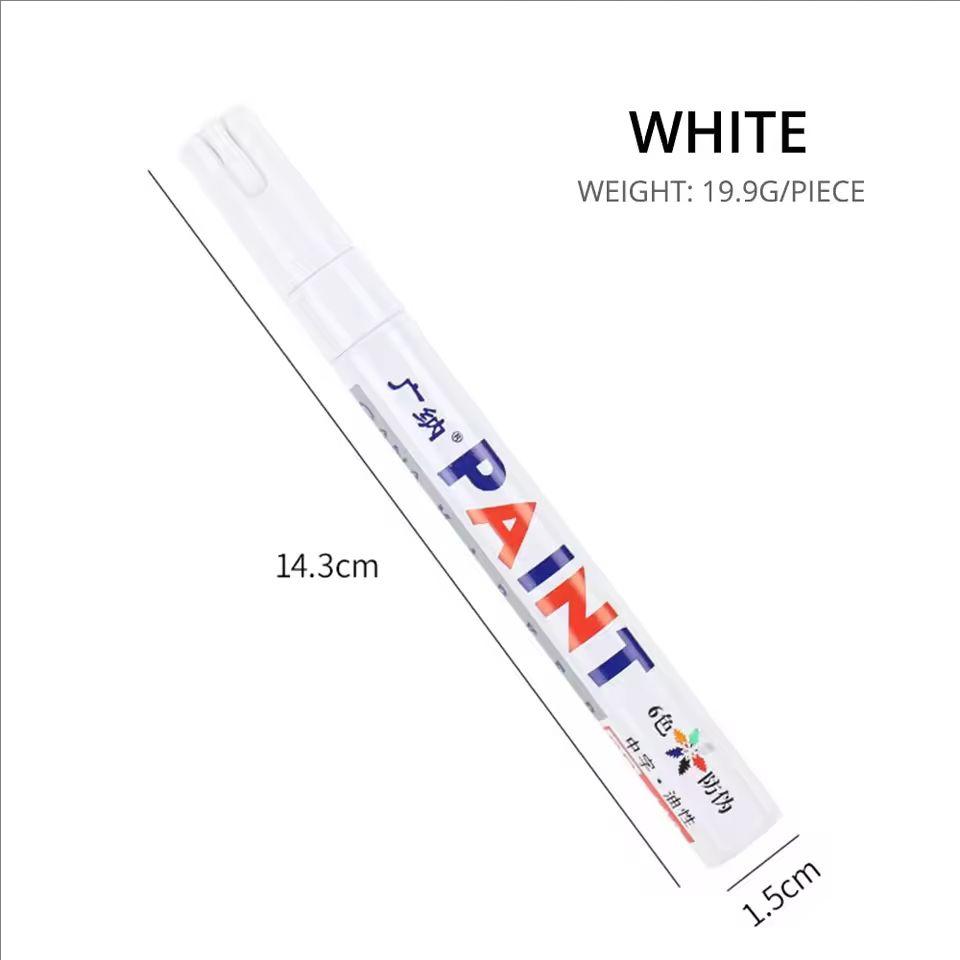 Car Paint Pen Waterproof Car Wheel Tire Oily Painting Mark Pen Auto Rubber Tyre Tread CD Metal Permanent Paint Marker Amagi