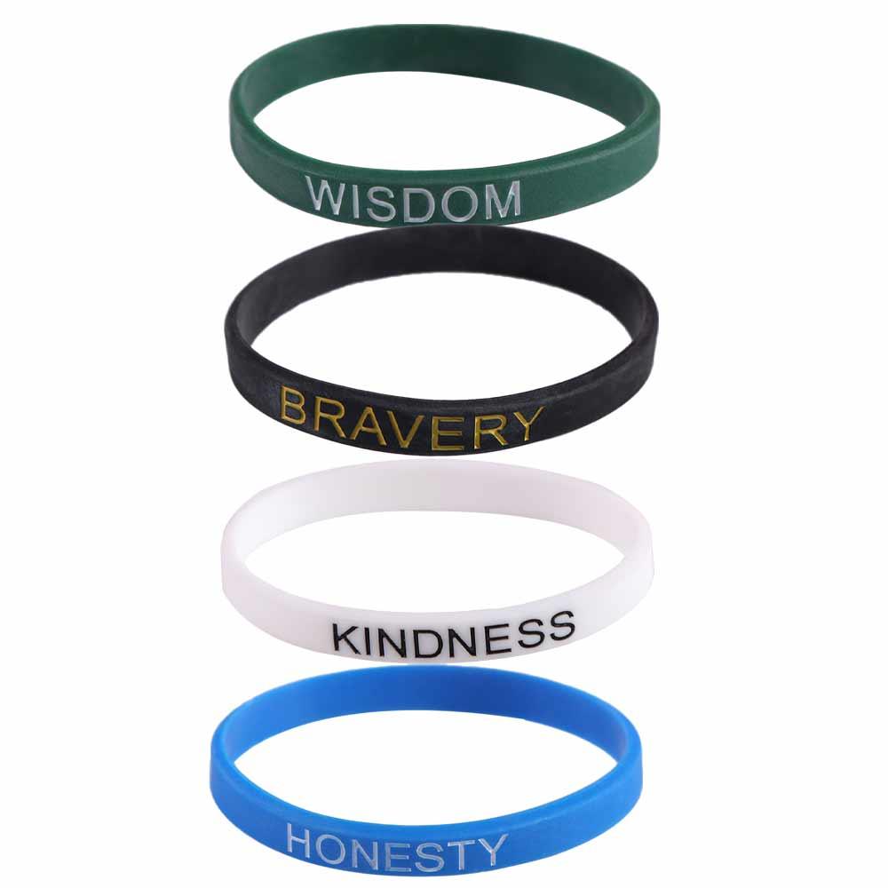 Lettering Fun Motivational Wristbands Hand Bands Sports Bracelets Kids Gift