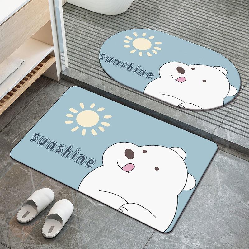 Non-slip Quick-Dry Bathroom & Hallway Mat – Soft, Absorbent Floor Rug 40x60cm