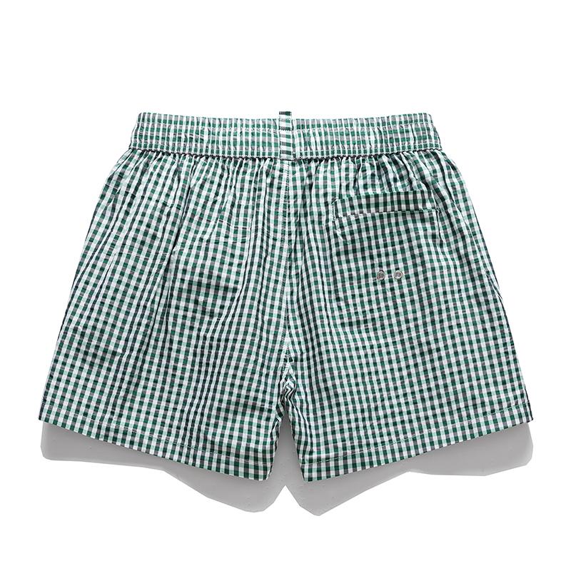 Men's Gingham Casual Shorts – Elastic Drawstring Waist Pocket Shorts for Summer Daily & Streetwear