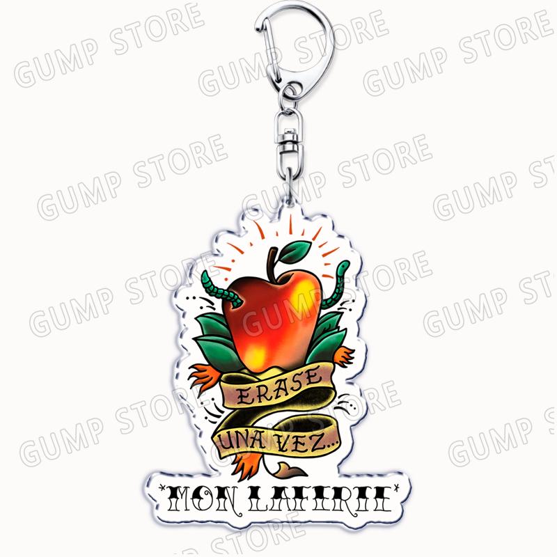 

Popular Singer Mon Laferte Keychains for Accessories Tattoo Music Woman Keyrings Jewelry Artist Fans Friends Gifts