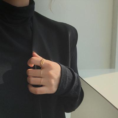 Trendy Korean-Inspired Knotted Ring: Simple, Stylish Design for Daily Wear