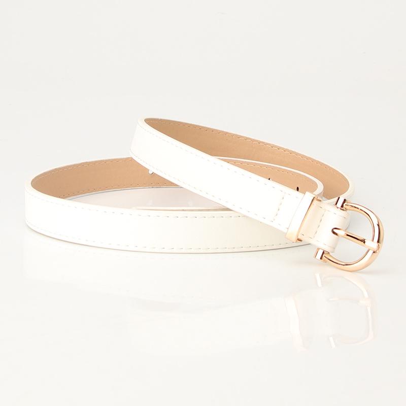 Cintura da donna in pelle PU stile coreano - Semplice cintura decorativa per jeans