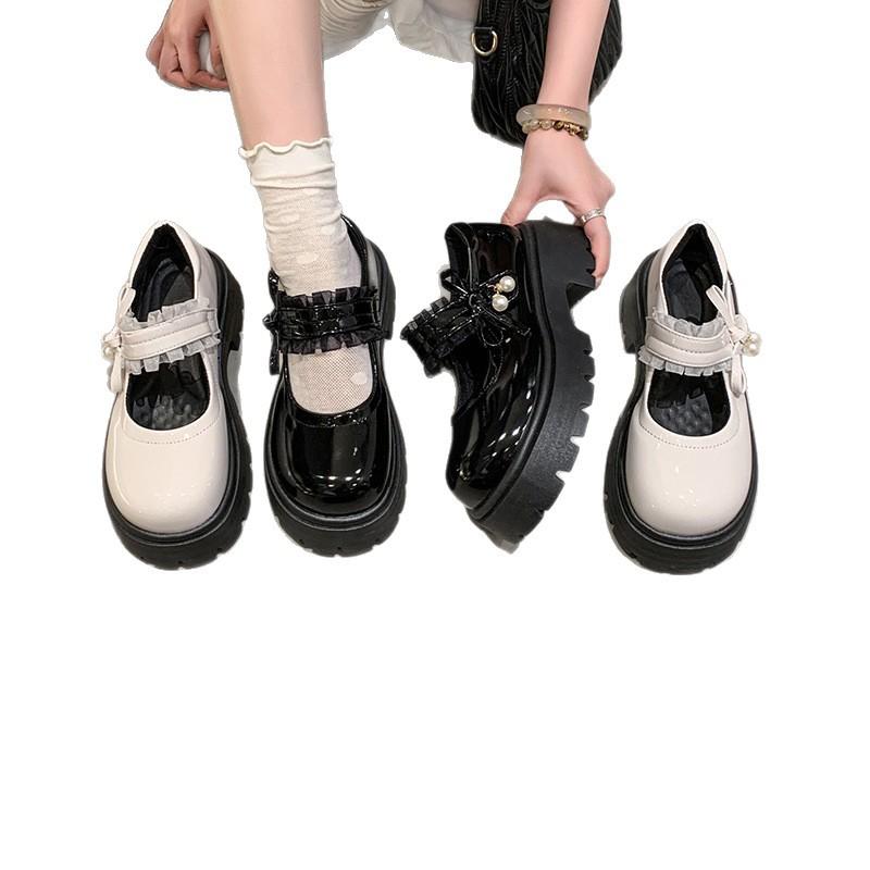Mädchen Prinzessin Loafer Schuhe für Frühling Herbst Schwarze Kleiderschuhe Bequeme Flache Schuhe mit Niedrigem Absatz Lässige Flats