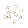 10Pcs 12x2.5mm Alphabet Double Face Charms Pendant Beads for Jewelry DIY Findings