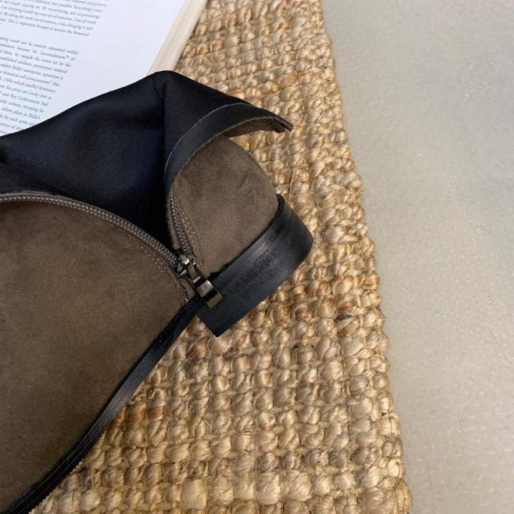 2025 new autumn and winter soft-soled rear zipper niche low tube Martin fashion women's short boots suede Chelsea boots