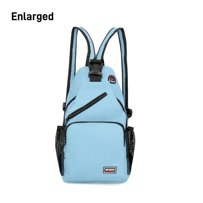 Women Chest Bags Adjustable Backpack and Single Shoulder Bag With Earphone Hole Girl Small Sports Travel Messenger Oxford Bag